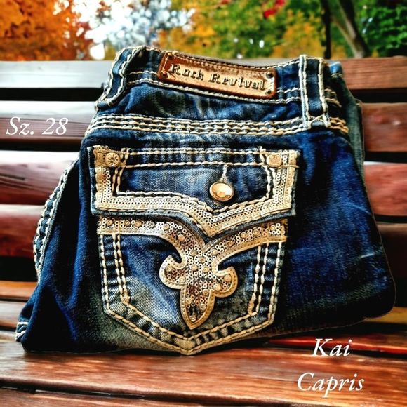 Rock Revival Denim - ROCK REVIVAL "Kai" Capris Jeans